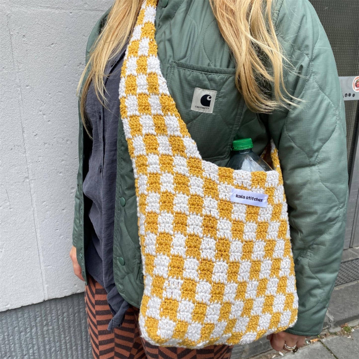 checkered bag