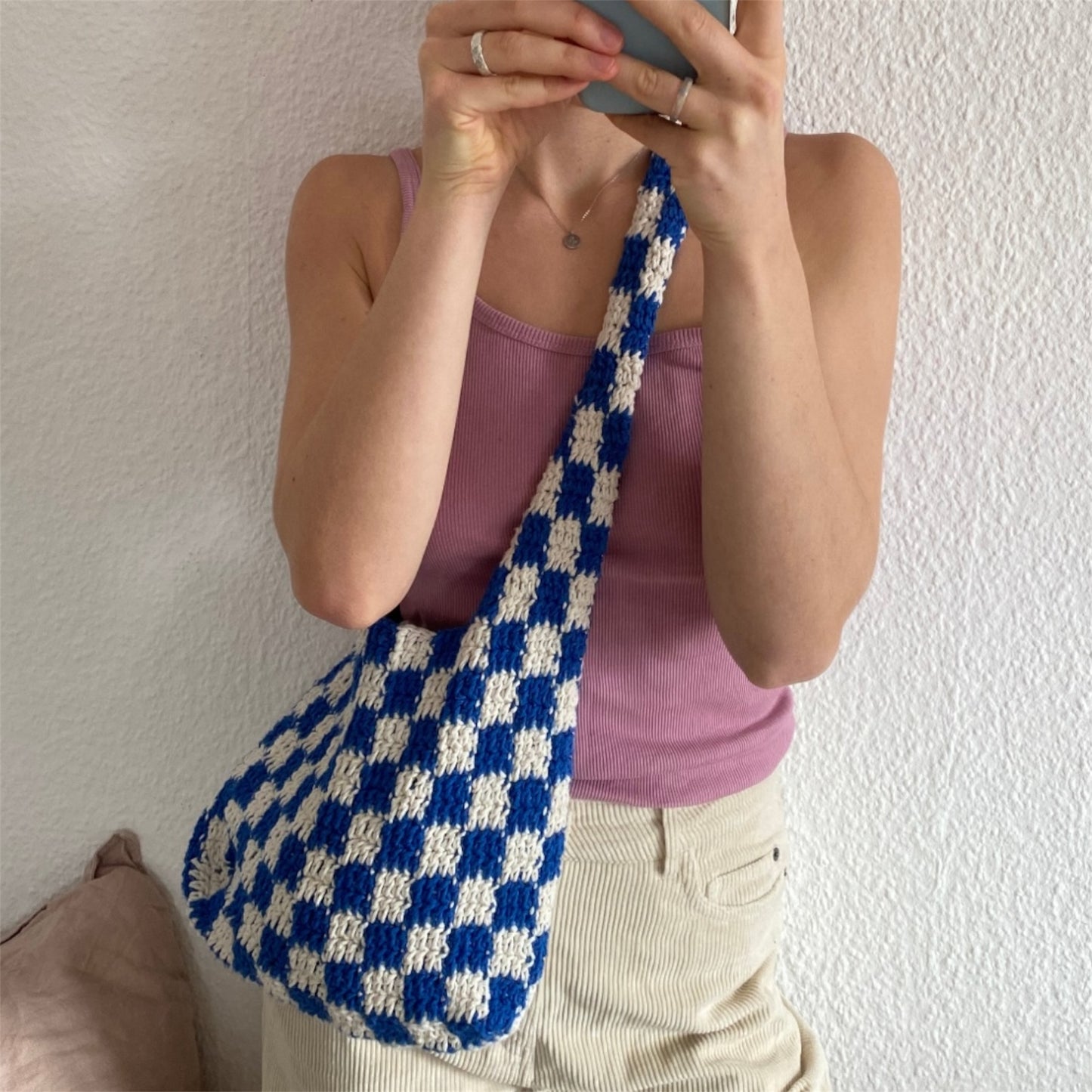 checkered bag