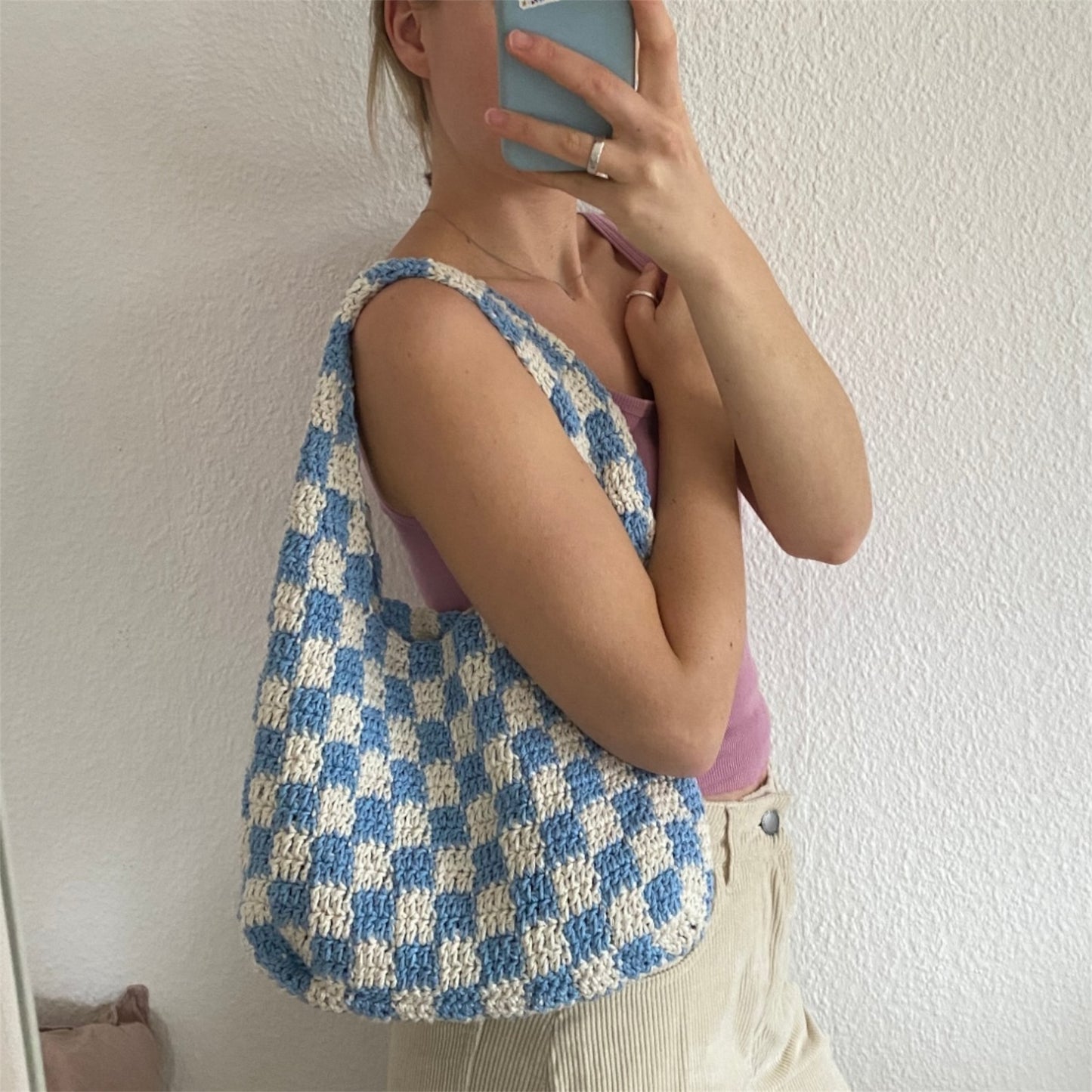 checkered bag