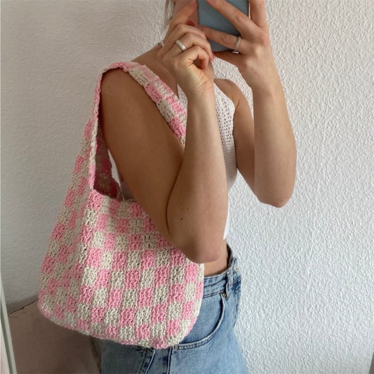 checkered bag