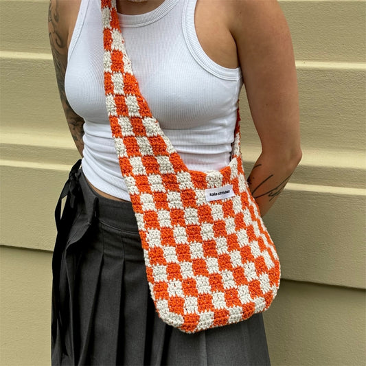checkered bag
