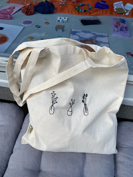 Jutebeutel "ceramics & flowers"