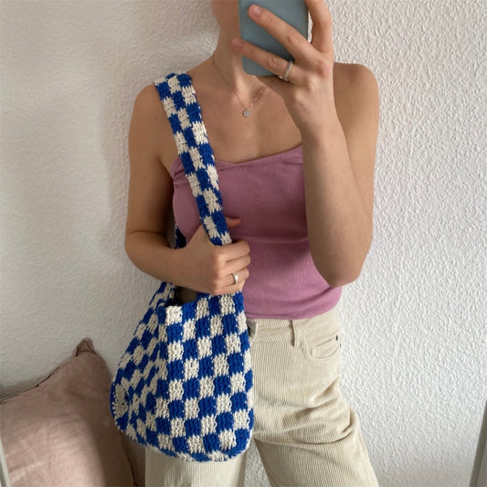 checkered bag