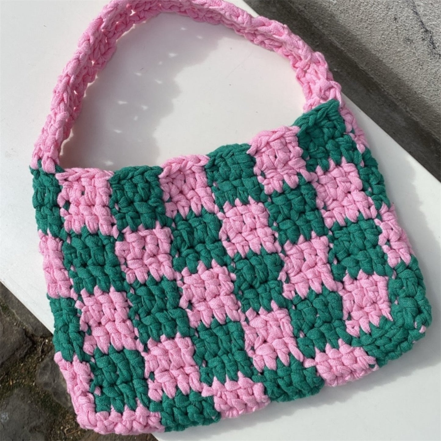 checkered bag