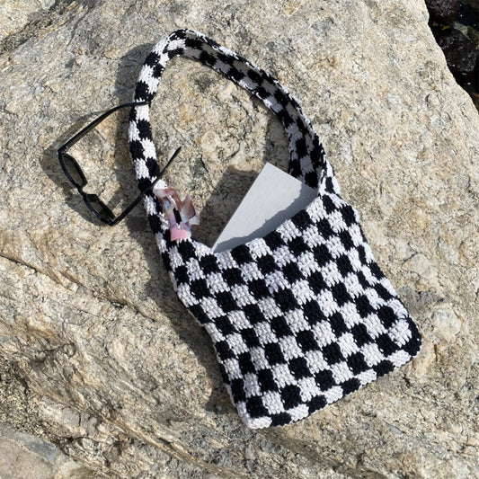 checkered bag