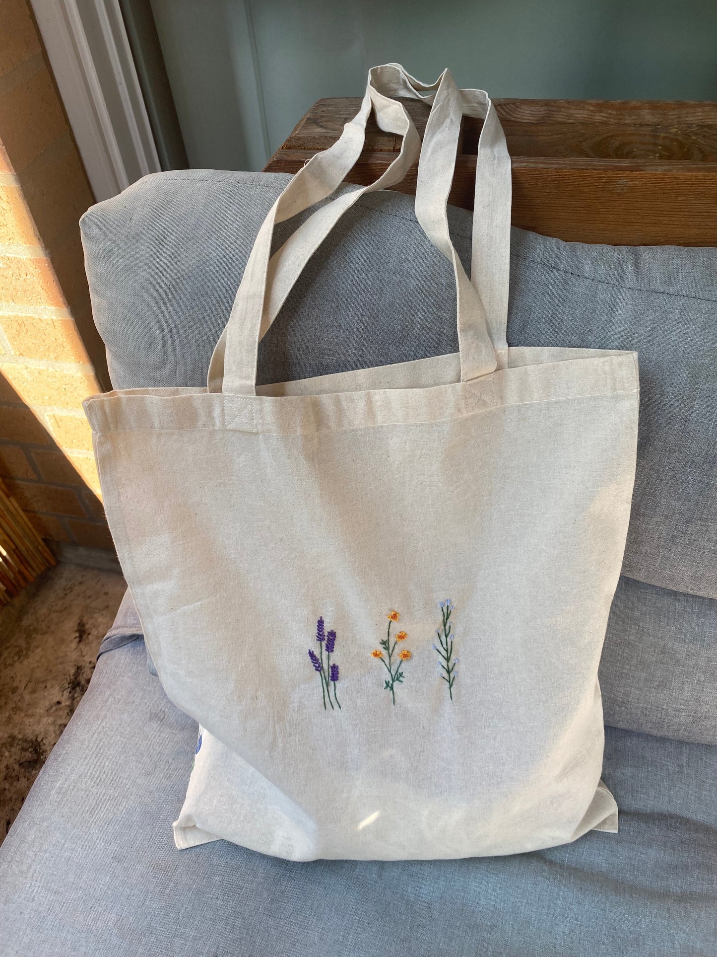 Jutebeutel „flower power“